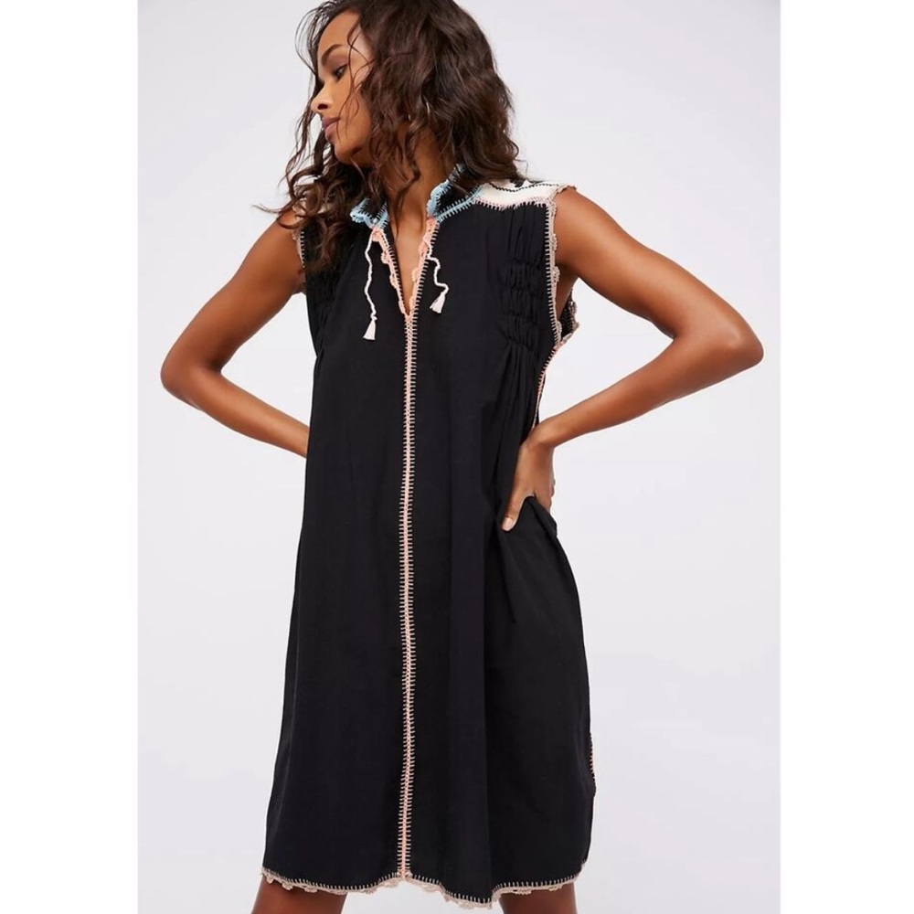 Carolina K Oaxacan Embroidered Shift Dress